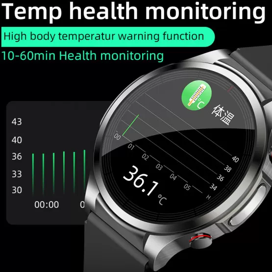 Smartwatch met ECG, hartslag, bloedzuurstof, slaapmonitor