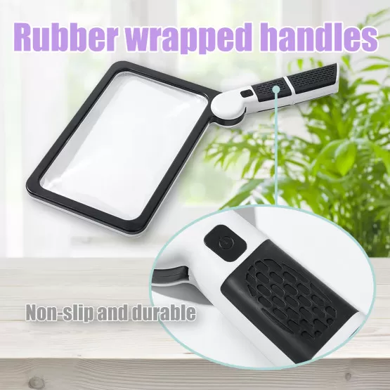 Handenvrij vergrootglas met licht om te hangen, 3-in-1 vergrootglas, handvergrootglas en halsband, handsfree-loep, leesloep met licht voor senioren, leeshulp voor senioren, vergrootglas voor kleine