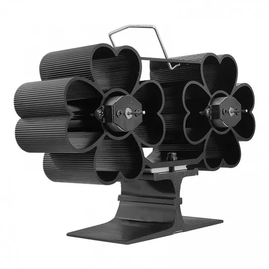 Kachelventilator Houtkachel TOMERSUN Warmteaangedreven Kachelventilator - 3 Bladen, Geen Stroom Nodig, Voor Open Haard & Houtkachel (22,1 X 17 Cm) Bi-metaal Veiligheid