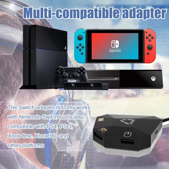 INF Muis-/toetsenbordadapter compatibel met Nintendo Switch, PS4, Xbox