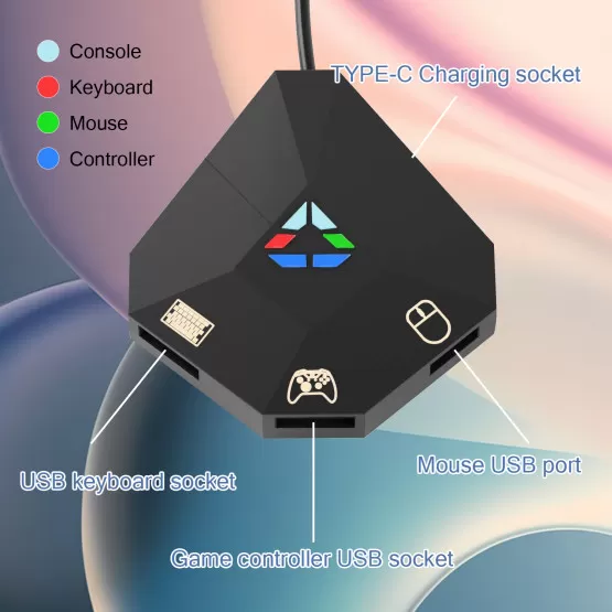 INF Muis-/toetsenbordadapter compatibel met Nintendo Switch, PS4, Xbox