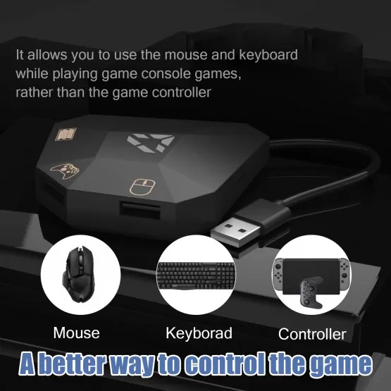 INF Muis-/toetsenbordadapter compatibel met Nintendo Switch, PS4, Xbox
